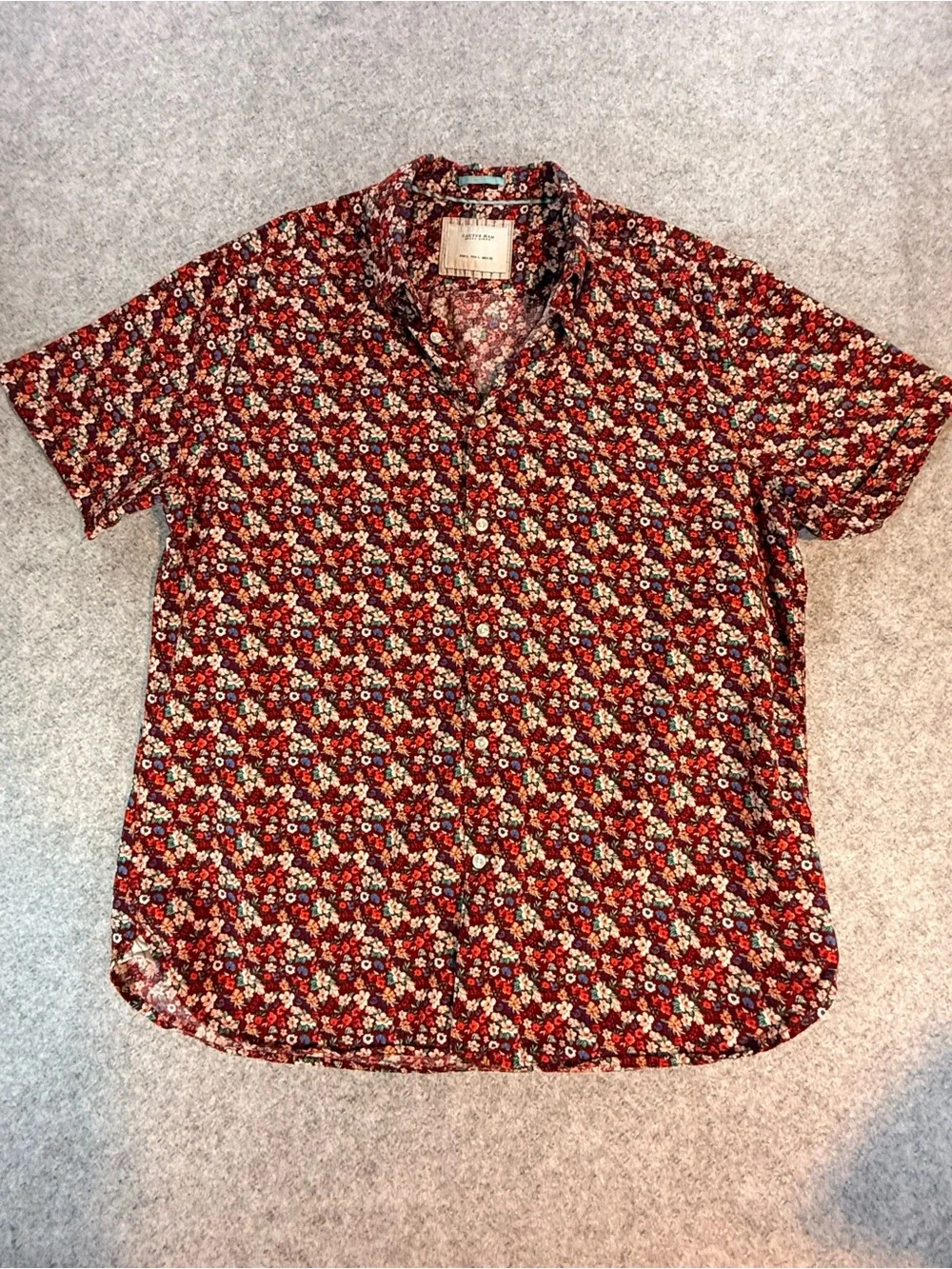 Cactus Man Ricky Singh Floral Button Down Shirt Men’s Large 100% Cotton